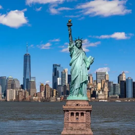 Statue of Liberty with the New York City skyline